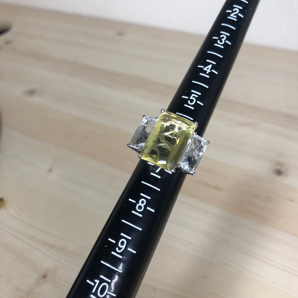 SKJ Carol Brodie  925 Lemon Yellow  & White Quartz